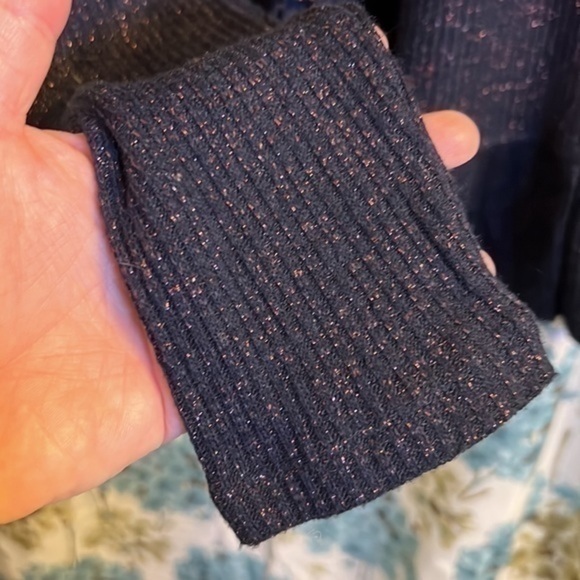 Anthropologie purple sparkle holiday sweater - Picture 4 of 10